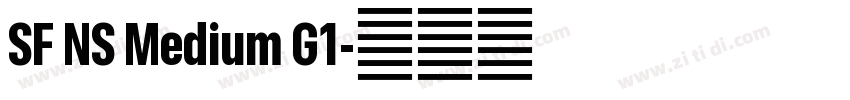 SF NS Medium G1字体转换